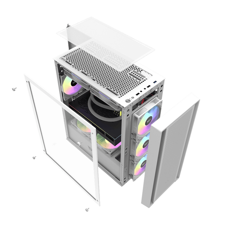 DARKFLASH DK353 Mini M-ATX PC Case WITHE