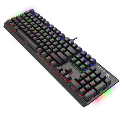 T-Dagger Pavones TGK319 -BL 104-Key Entry Level Wired Mechanical Keyboard With Side Light Effects (Blue Switch) (T-TGK319)