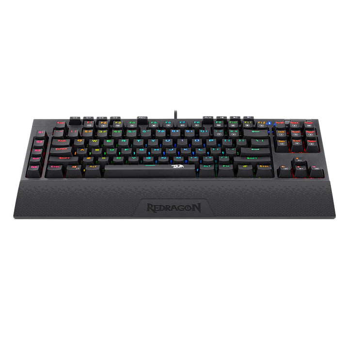 REDRAGON K588 RGB BACKLIT MECHANICAL GAMING KEYBOARD WITH PROGRAMMABLE KEYS MACRO RECORDING OPTICAL BLUE SWITCHES TENKEYLESS WITH DETACHABLE PALM REST & USB-C USB FOR WINDOWS PC