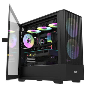 Darkflash Dk415 m-Atx Black with 2x140mm Argb fan pc case