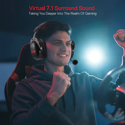 Redragon H376 Aurora USB Wired Gaming Headset 7.1 Surround Sound Over-Ear Headphone w/40 MM Audio Drivers, Advanced EQ Mode, 240g Lightweight