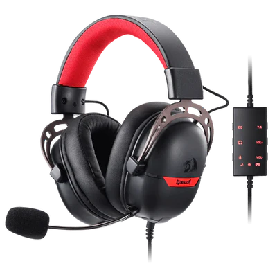 Redragon H376 Aurora USB Wired Gaming Headset 7.1 Surround Sound Over-Ear Headphone w/40 MM Audio Drivers, Advanced EQ Mode, 240g Lightweight