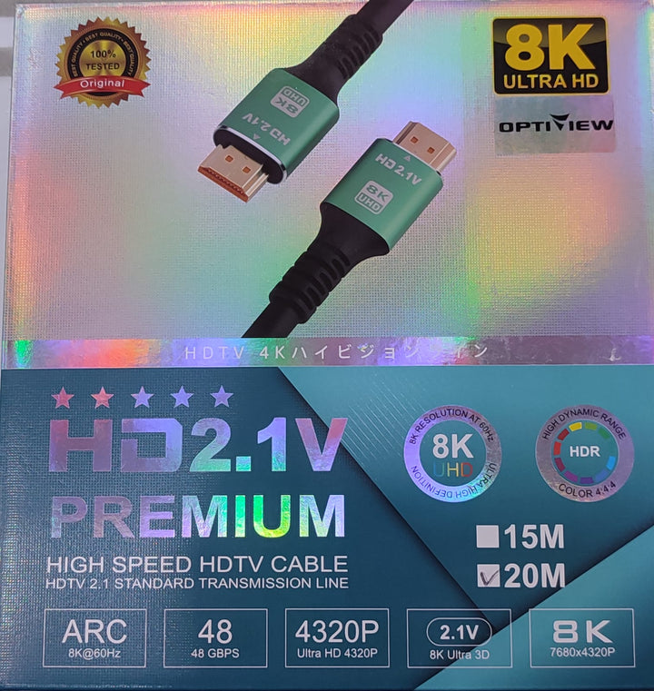 Optiview HDMI CABLE 8K WITH BOX 10m