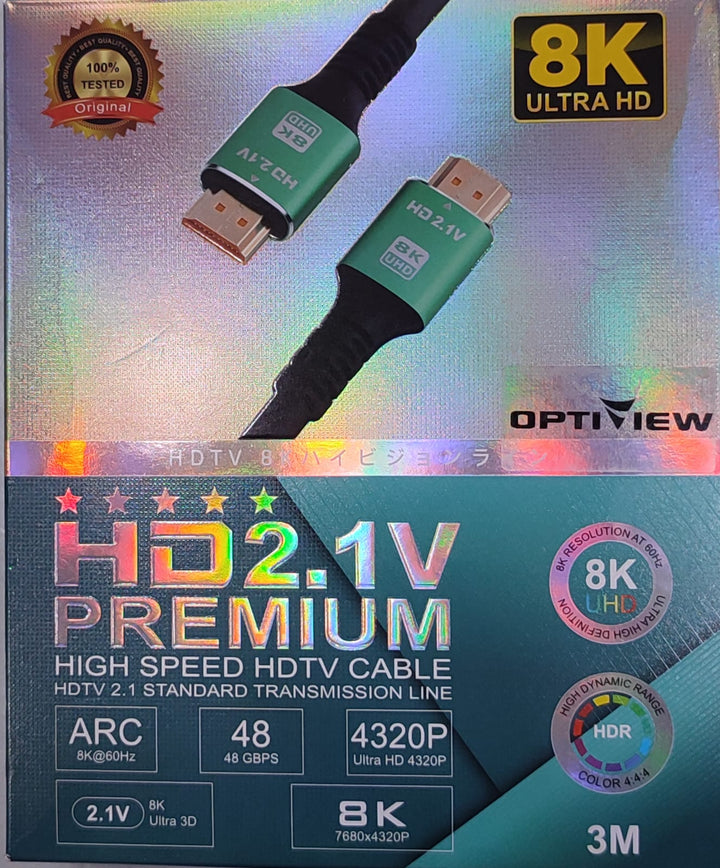 Optiview HDMI CABLE 8K WITH BOX 1.5m