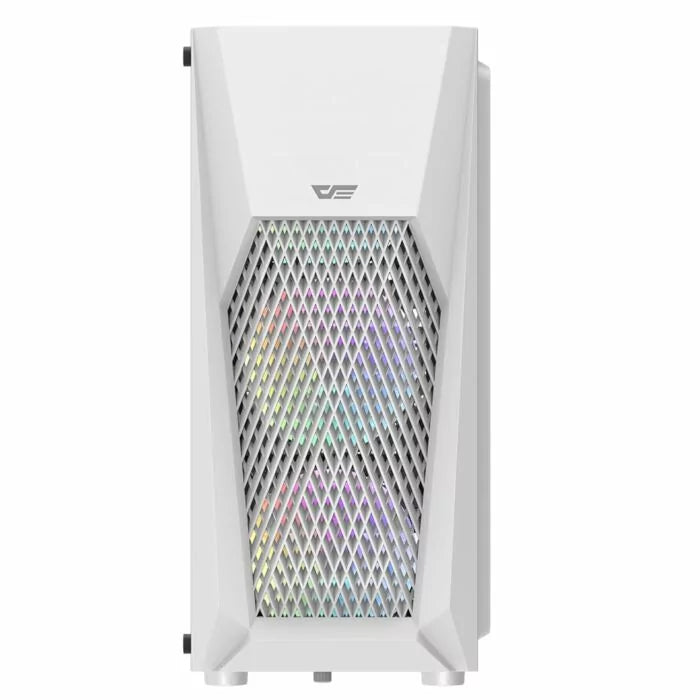 DarkFlash DK150 ATX Gaming Pc Case with 3 RGB Fan - White