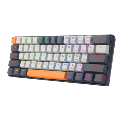 Redragon K644 SE 65% Wired RGB Gaming Keyboard, 61 Keys Hot-Swappable Compact Mechanical Keyboard w/Upgrade Hot-Swap PCB Socket & Creative 1.2X Larger Size, Quiet Red Linear Switch