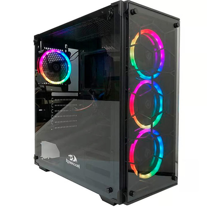 Redragon Wheel Jack Gc-606 Black Game Case With 3Rgb Fan