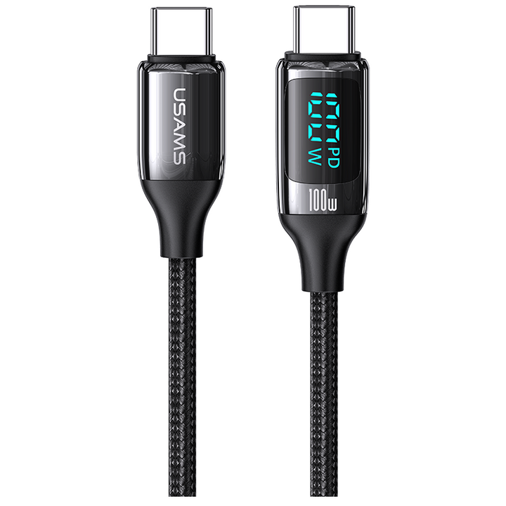 USAMS US-SJ559 U78 Fast Charging Type C To Type C Data Cable 3m (SJ559USB01 Black)