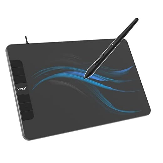 VEIKK VK640 Drawing Tablet 6 x4 inch OSU Tablet with Battery-Free Stylus for Android,Windows and Mac OS,Support Tilt Function(8192 Level Pressure)