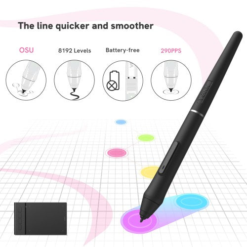 VEIKK VK430 4x3 inch Drawing Tablet OSU Tablet, Computer Graphics Tablets Art Tablet Portable , with 4 Shortcut Keys 8192 Levels Battery-Free Stylus Pen, Compatible with MacWindowAndroid PhoneChrome