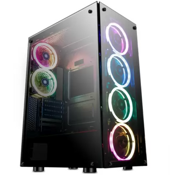 DarkFlash Phantom ATX Mid-Tower Tempered Gaming Pc Case