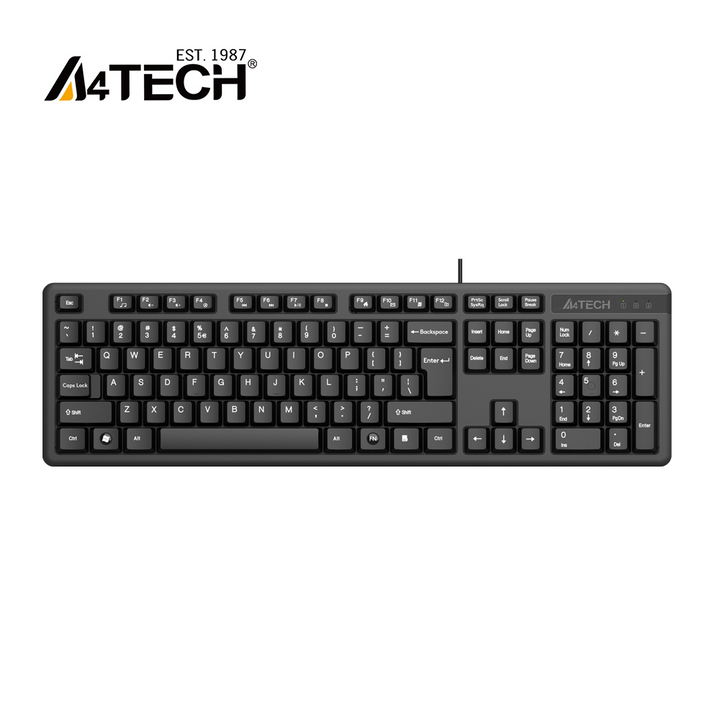 A4Tech KK-3 Computer Keyboard - Multimedia Keyboard - Black