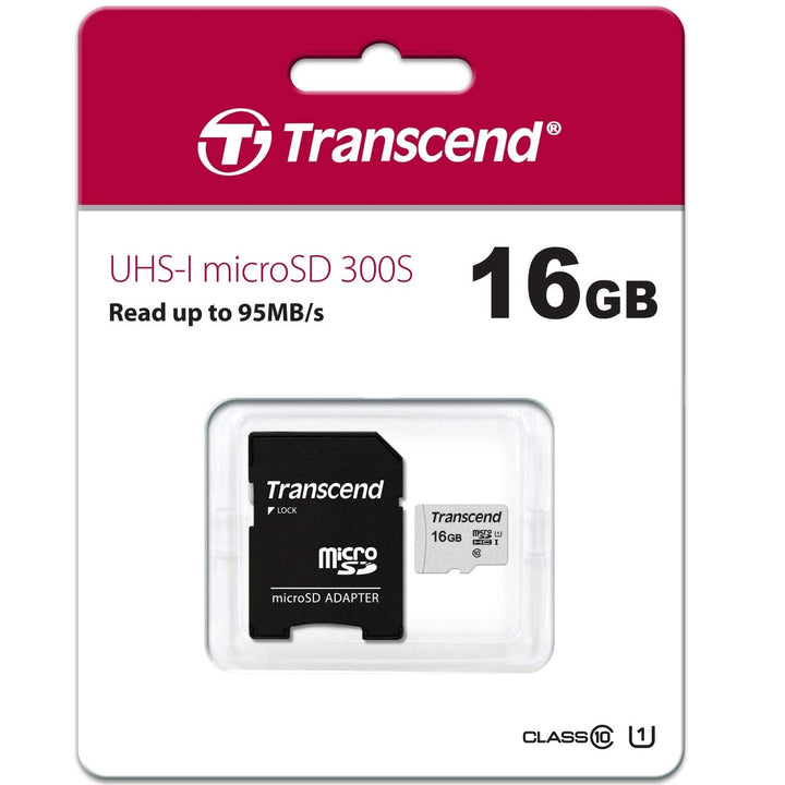 Transcend 16GB MicroSDXC/SDHC 300S Memory Card