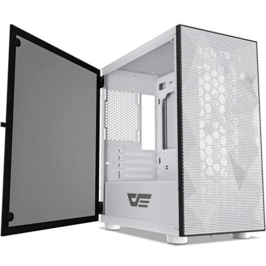 DarkFlash DLM21 MESH Micro ATX Mini ITX PC Casing (White)