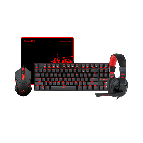 Redragon K552-BB Combo 4in1 Gaming Keyboard Kumara, Mouse M601, Mousepad P001+ Headphone H120 Price in Pakistan