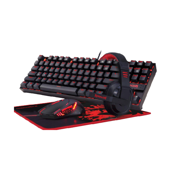 Redragon K552-BB Combo 4in1 Gaming Keyboard Kumara, Mouse M601, Mousepad P001+ Headphone H120