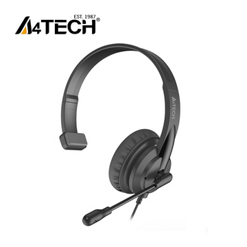 A4Tech HU-11 Mono - Unidirectional Mic Headphone (Black)