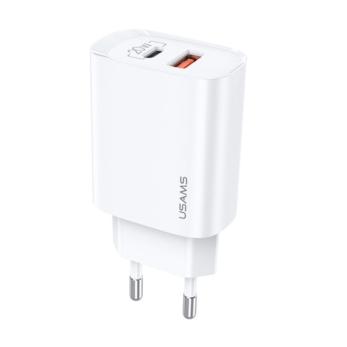 USAMS US-CC121 T35 20W 3.0amp Fast Charger QC3.0 + PD3.0 (EU)