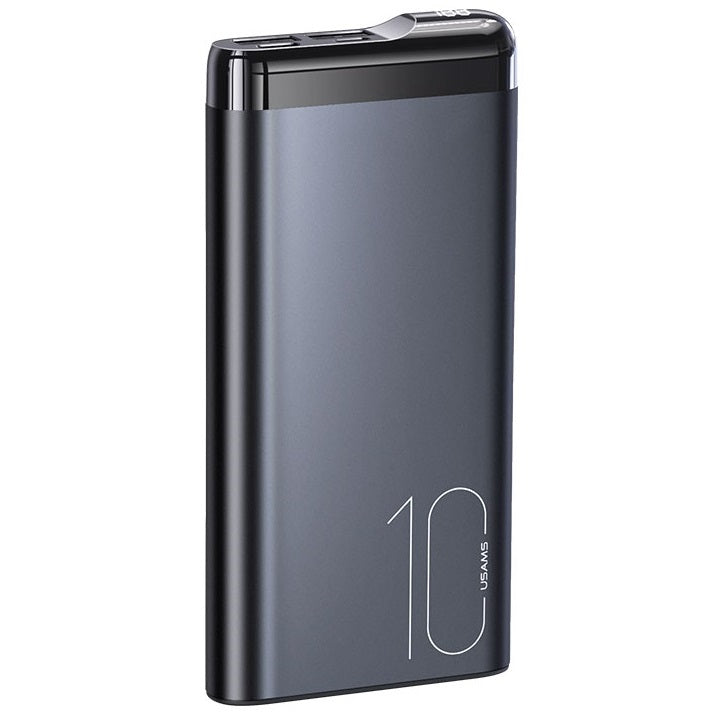 USAMS US-CD148 PB55 Alloy Digital Display Power Bank 10000mah (10KCD14801 Grey)